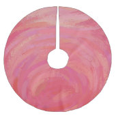 Jupon De Sapin En Polyester Brossé Saumon Swirl (Devant)