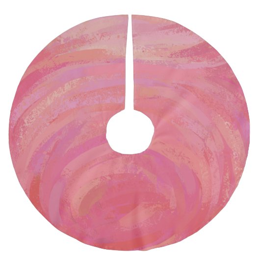 Jupon De Sapin En Polyester Brossé Saumon Swirl (Devant)