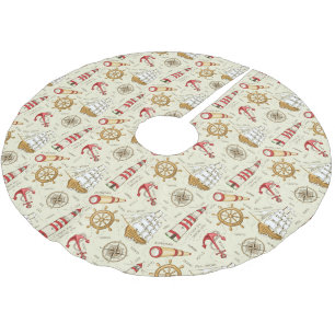 Jupon De Sapin En Polyester Brossé Scène d'océan