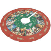 Jupon De Sapin En Polyester Brossé Scènes de Nativité (Angle)