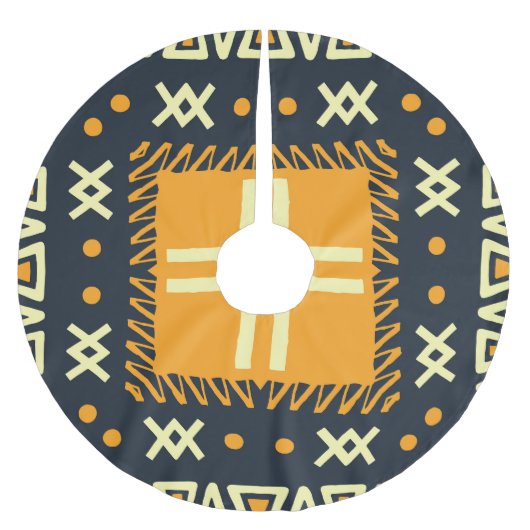 Jupon De Sapin En Polyester Brossé Schawl Design : Carré indien Batik. (Devant)