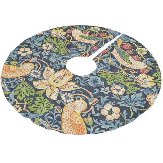 Jupon De Sapin En Polyester Brossé Schéma floral William Morris Strawberry Thief (Angle)