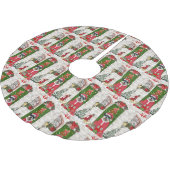 Jupon De Sapin En Polyester Brossé Schnauzer Chien Noël (Angle)
