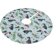 Jupon De Sapin En Polyester Brossé Schnauzer de Noël (Angle)
