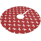 Jupon De Sapin En Polyester Brossé Schnauzer Silhouettes Motif Rouge (Angle)