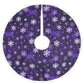 Jupon De Sapin En Polyester Brossé Schnowflakes pourpre foncé (Devant)