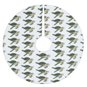 Jupon De Sapin En Polyester Brossé Sea turtle cartoon