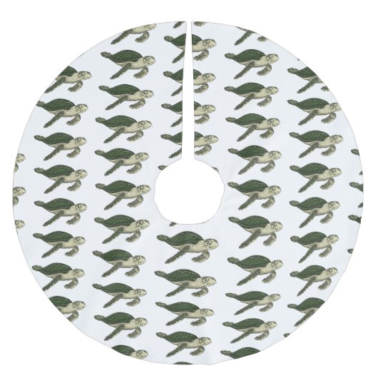 Jupon De Sapin En Polyester Brossé Sea turtle cartoon (Devant)