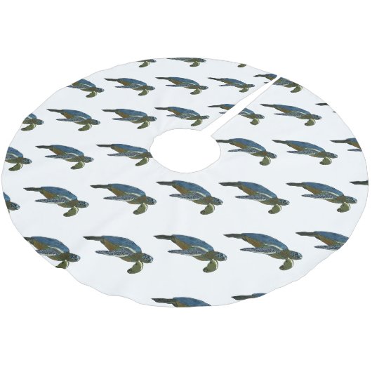 Jupon De Sapin En Polyester Brossé Sea turtle cartoon (Angle)
