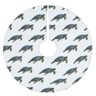 Jupon De Sapin En Polyester Brossé Sea turtle cartoon