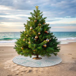 Jupon De Sapin En Polyester Brossé Seahorse Thème de plage de Plank Plank blanchies à<br><div class="desc">Si vous avez un arbre de Noël sur le thème de la plage cette année,  terminez par la jupe d'arbre de Noël sur le thème de la cabane de plage. Ajoutez simplement votre nom de famille</div>