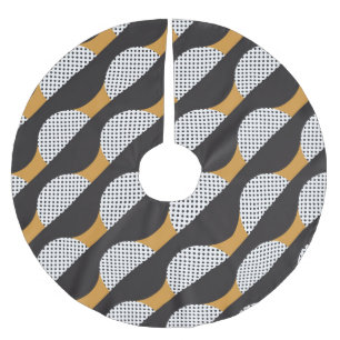 Jupon De Sapin En Polyester Brossé Semicules et points, motif géométrique.