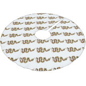 Jupon De Sapin En Polyester Brossé Serpent Brown et Silhouette Or (Angle)