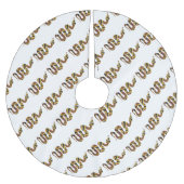 Jupon De Sapin En Polyester Brossé Serpent Brown et Silhouette Or (Devant)