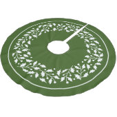 Jupon De Sapin En Polyester Brossé Serrure Holly de Noël Blanche (Angle)