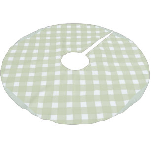 Jupon De Sapin En Polyester Brossé Shabby Chic En vichy Pastel Green Mix