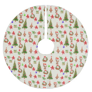 Jupon De Sapin En Polyester Brossé Shabby Dreamy Cottagecore à thème de Noël