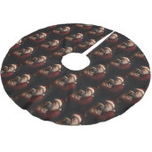Jupon De Sapin En Polyester Brossé Shar Pei avec Noël Festif du Père Noël (Angle)