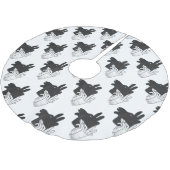 Jupon De Sapin En Polyester Brossé Silhouette de main de bouc Billy Gris (Angle)