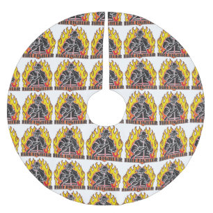 Jupon De Sapin En Polyester Brossé Silhouette de sapeur-pompier