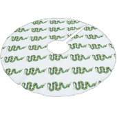 Jupon De Sapin En Polyester Brossé Silhouette d'impression en noir et vert serpent (Angle)