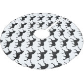 Jupon De Sapin En Polyester Brossé Silhouette d'impression noir et gris Zebra (Angle)