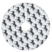 Jupon De Sapin En Polyester Brossé Silhouette d'impression noir et gris Zebra (Devant)