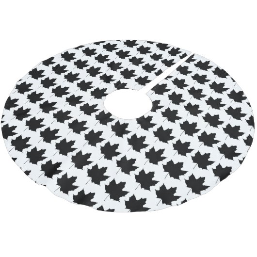 Jupon De Sapin En Polyester Brossé Silhouette d'une feuille d'érable (Angle)