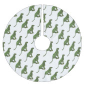 Jupon De Sapin En Polyester Brossé Silhouette Leopard noir et vert (Devant)