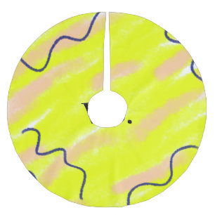 Jupon De Sapin En Polyester Brossé Simple couleur solide ajouter le nom du texte mono