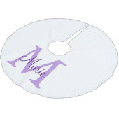 Jupon De Sapin En Polyester Brossé simple minimal add name monogram pink red throw (Angle)