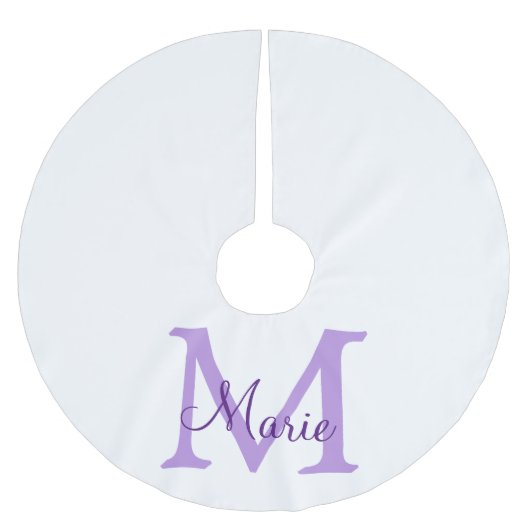 Jupon De Sapin En Polyester Brossé simple minimal add name monogram pink red throw (Devant)