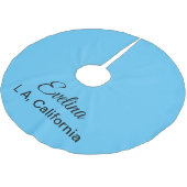 Jupon De Sapin En Polyester Brossé Simple minimal add your name text place city custo (Angle)