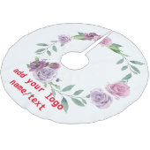 Jupon De Sapin En Polyester Brossé simple minimum ajouter votre nom joyeux brush noël (Angle)