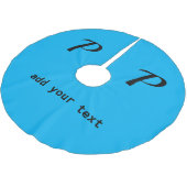 Jupon De Sapin En Polyester Brossé simple minimum ajouter votre texte monogramme brin (Angle)