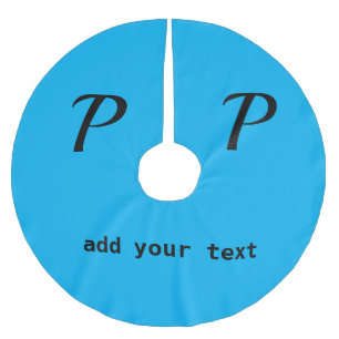 Jupon De Sapin En Polyester Brossé simple minimum ajouter votre texte monogramme brin