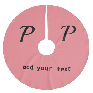 Jupon De Sapin En Polyester Brossé simple minimum ajouter votre texte monogramme brin
