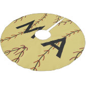 Jupon De Sapin En Polyester Brossé Simple monogramme ajouter votre nom lettre man min (Angle)