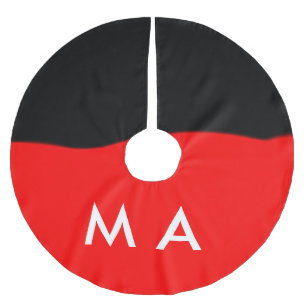 Jupon De Sapin En Polyester Brossé Simple monogramme ajouter votre nom lettre man min
