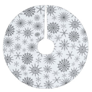 Jupon De Sapin En Polyester Brossé Simple tempête de neige