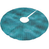 Jupon De Sapin En Polyester Brossé Sirène turquoise Sparkle (Angle)