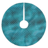 Jupon De Sapin En Polyester Brossé Sirène turquoise Sparkle (Devant)