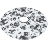 Jupon De Sapin En Polyester Brossé Skeleton Skull Art Pattern (Angle)