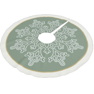 Jupon De Sapin En Polyester Brossé Skirt d'arbre de flocon de neige