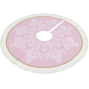 Jupon De Sapin En Polyester Brossé Skirt d'arbre de flocon de neige