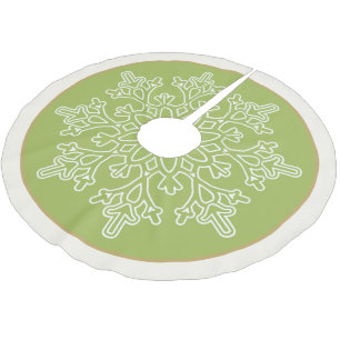 Jupon De Sapin En Polyester Brossé Skirt d'arbre de flocon de neige