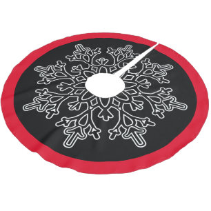 Jupon De Sapin En Polyester Brossé Skirt d'arbre de flocon de neige