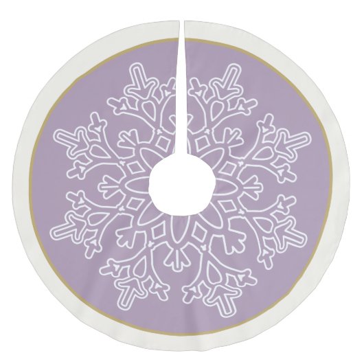 Jupon De Sapin En Polyester Brossé Skirt d'arbre de flocon de neige (Devant)