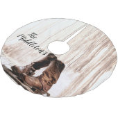 Jupon De Sapin En Polyester Brossé Skirt d'arbre personnalisé bottes pays rustique (Angle)