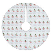 Jupon De Sapin En Polyester Brossé Skirt de Noël Snowman Tree (Devant)